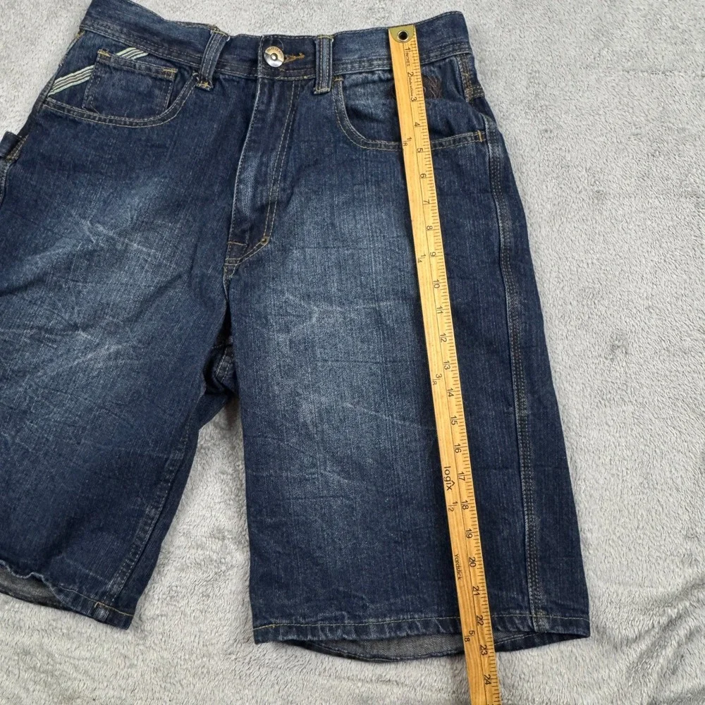 Phat Classic Original Mens Dark Wash Denim Carpenter Shorts Size 32 Indigo Y2K - Picture 6 of 9